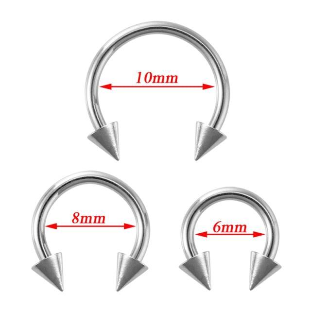 Stainless Steel Nose Hoop Ring Septum Lip Studs Cartilage Earrings Circular Tragus Ear Piercing Horseshoe Zircon Septum Piercing Nose Ring Hoop nose For Girl Men Faux Body Clip Rings Body Jewelry  Nose Septum Ring Clip On Body Piercing Jewelry