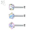 Stainless Steel Nose Stud Set Round Heart Star CZ Crystal Nose Piercings L Shape Nostril Piercing Nose Rings For Nose Piercing Stainless Steel Nose Screw Nose  Jewelry Stainless Steel Nose Rings L Shape Rings Studs Surgical Steel Nose Nostril For Women