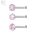 Stainless Steel Nose Stud Set Round Heart Star CZ Crystal Nose Piercings L Shape Nostril Piercing Nose Rings For Nose Piercing Stainless Steel Nose Screw Nose  Jewelry Stainless Steel Nose Rings L Shape Rings Studs Surgical Steel Nose Nostril For Women