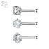 Stainless Steel Nose Stud Set Round Heart Star CZ Crystal Nose Piercings L Shape Nostril Piercing Nose Rings For Nose Piercing Stainless Steel Nose Screw Nose  Jewelry Stainless Steel Nose Rings L Shape Rings Studs Surgical Steel Nose Nostril For Women