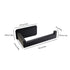 Stainless Steel Toilet Roll Holder Self Adhesive In Bathroom Tissue Paper Holder Black Finish Easy Installation No Screw Toilet Paper Holder Matte Black Toilet Tissue Roll Holders Dispenser And Hangers Wall Mounted For Bathroom And Kitchen