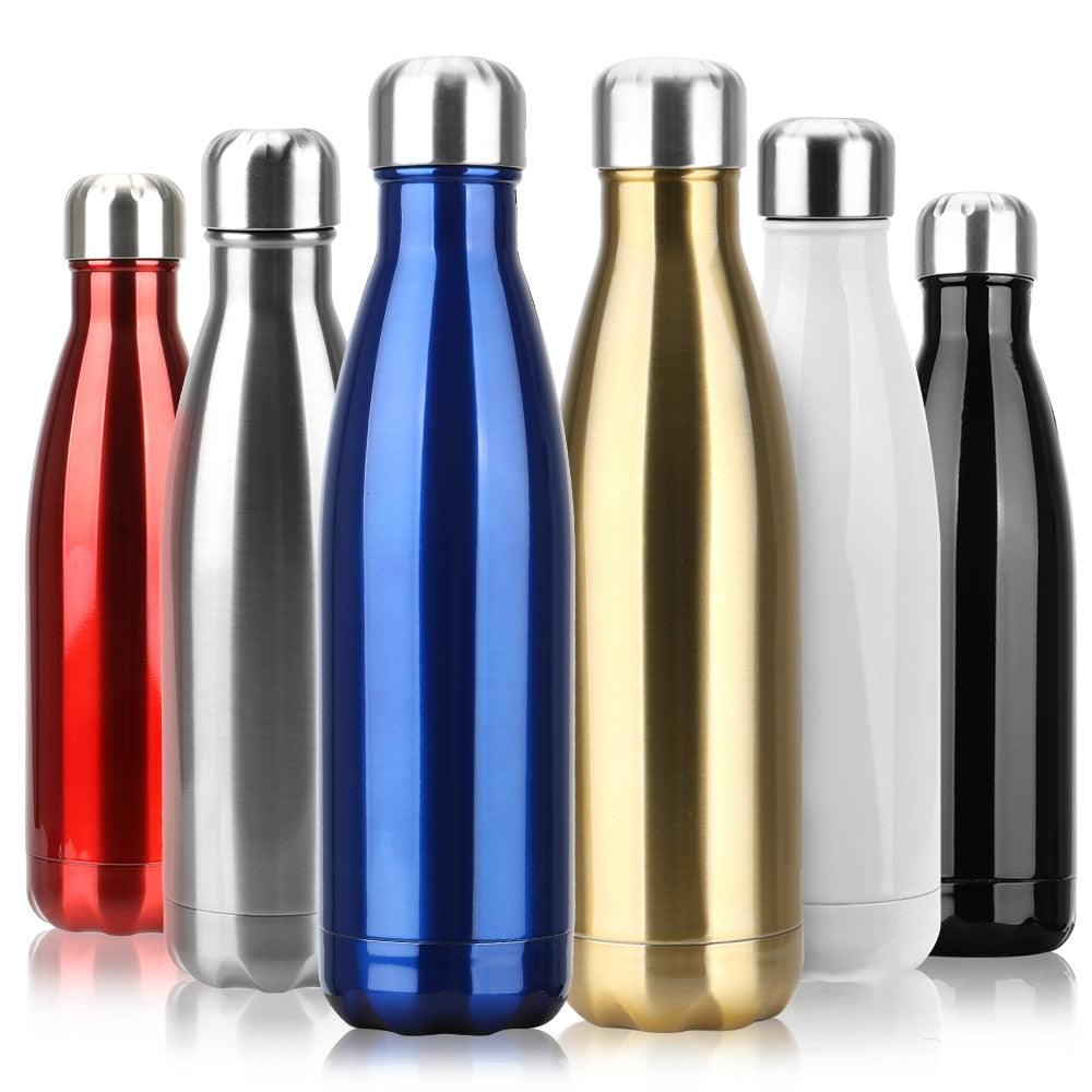 Stainless Steel Water Bottle BPA Free Thermos Water Beer Thermos 500ml for Sport Bottles Double-Wall Insulated Vacuum Flask Double-Walled Insulated Vacuum Flask Stainless Steel Drinking Bottle