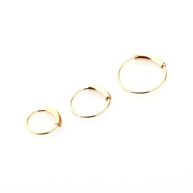 Steel Hinged Clicker Circle ring Piercing Nose Ring Hoop Lip Ear Ring Body Jewelry Piercing Clip Surgical Steel Nose Hoop Nose Ring Stud Punk Style Body Piercing Jewelry Nose Lip Cartilage Tragus Helix Stainless Steel Hinged Clicker Segment Nose Ring