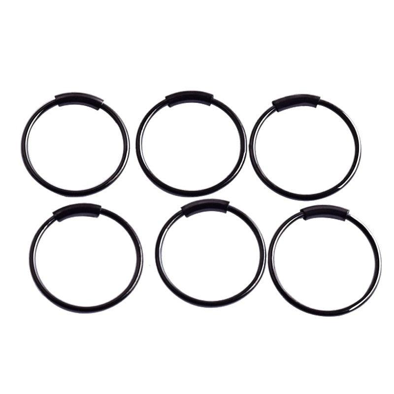 Steel Hinged Clicker Circle ring Piercing Nose Ring Hoop Lip Ear Ring Body Jewelry Piercing Clip Surgical Steel Nose Hoop Nose Ring Stud Punk Style Body Piercing Jewelry Nose Lip Cartilage Tragus Helix Stainless Steel Hinged Clicker Segment Nose Ring