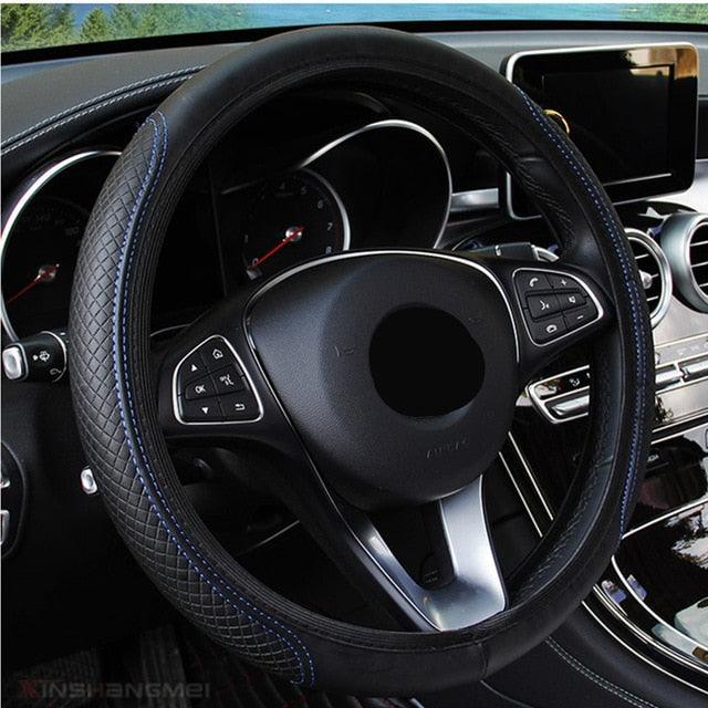 Steering Wheel Cover Braid On The Steering Wheel Cover Auto Car Steering Wheel Cover Wear-resistant Anti-slip Car Accessories Microfiber Breathable Wheel Cover Car Accessories Warm Steering Wheel Cover Winter Cool Summer Cover Interior - ALLURELATION - 553, Accessories, car, Car Accessories, Car Decor, Car Gadgets, Car Interior, Car Organizer, Car Ornaments, Car Steering Wheel, cars, cars gadgets, Steering Wheel Cover - Stevvex.com