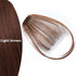 Straight Light Brown Dark Brown Blunt Air Bangs Front Hair Fringes bangs Clip in Neat Women Fringes Natural Flat Neat Bangs With Temples For Women One Piece Hairpiece