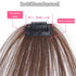 Straight Light Brown Dark Brown Blunt Air Bangs Front Hair Fringes bangs Clip in Neat Women Fringes Natural Flat Neat Bangs With Temples For Women One Piece Hairpiece