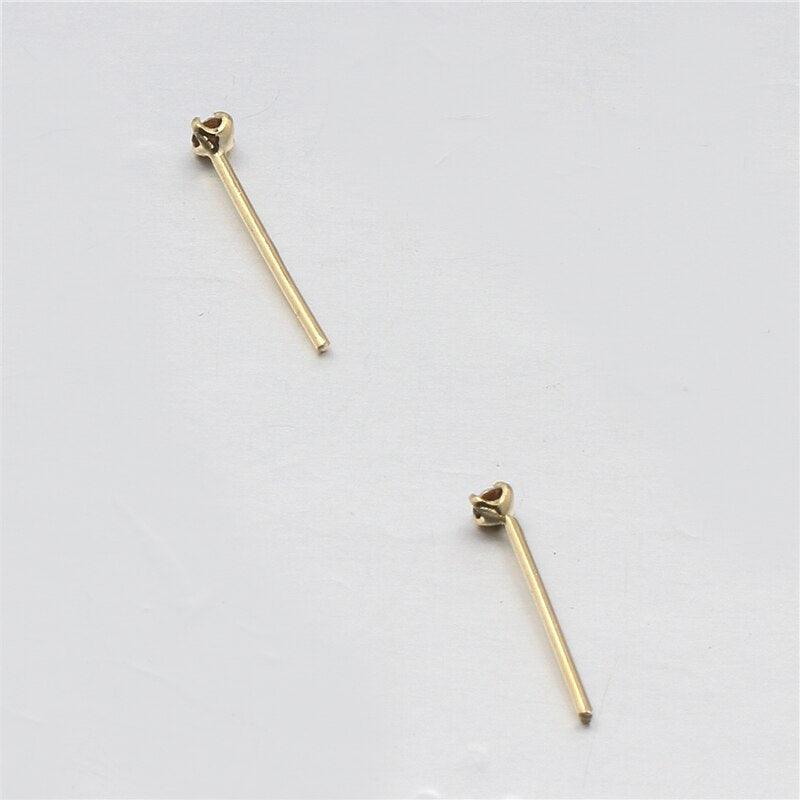 Straight Pin Nose Stud With Crystal Nose Piercing Body Jewelry Nose Studs Rings Piercing Pin Stud Acrylic Flexible Push-in Trendy Earrings Flat Bottom Labret Ear Bone Stud Classic Piercing Cartilage Tragus Earring Body Jewelry