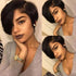 Straight Pixie Cut Wig Side Part Lace Front Human Hair Wigs Pre-plucked for Black Women Brazilian Bob Wig Transparent Lace Wigs Human Hair Wigs For Black Women Gifts for Girlfriends