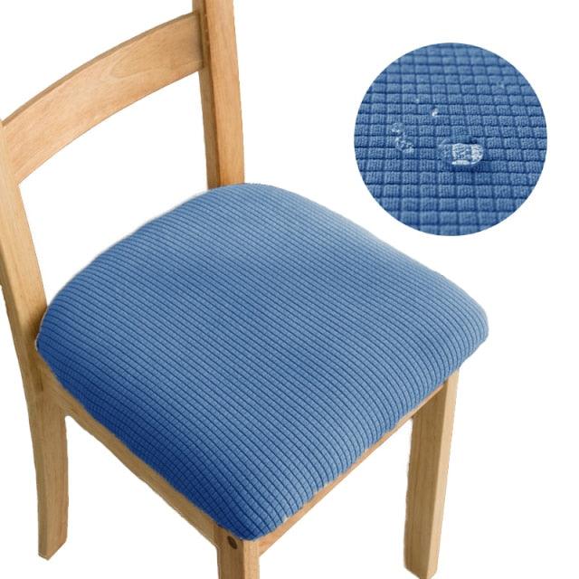 Stretchy Removable Washable Upholstered Chair Seat Slipcover Protector Waterproof Removable Dining Chair Seat Cover Jacquard Stretch Chair Seat Cushion Slipcover For Dining Room Kitchen Banquet