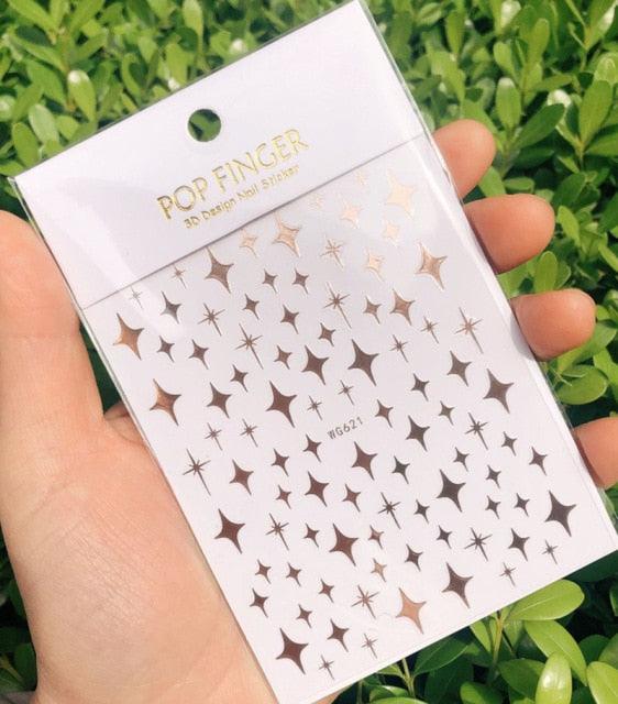 Stripe Line Nail Sticker Decal Thin Lining Line Art Self-Adhesive Peel Off Silver /Gold /White /Black Gold Stickers Accessories Strip Line Nail Decal Self-Adhesive 3D Wave Decal Decoration Metallic Curve Design Decoration for Women Girls