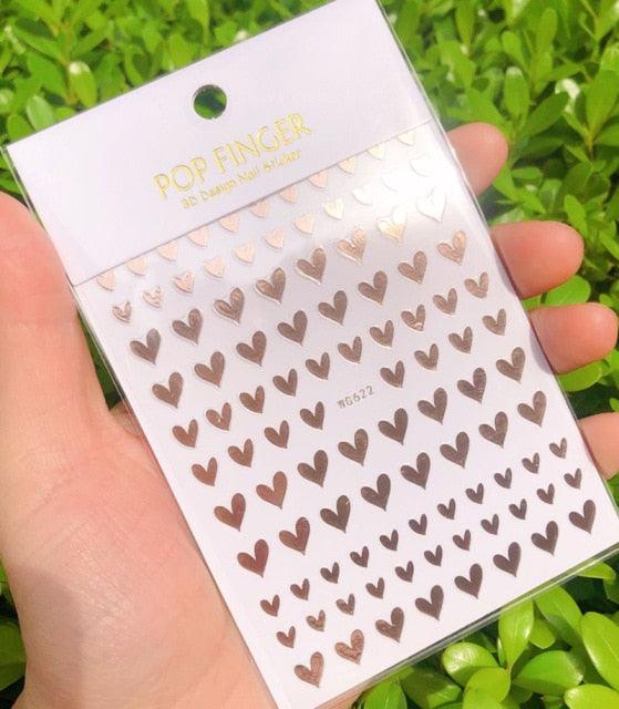 Stripe Line Nail Sticker Decal Thin Lining Line Art Self-Adhesive Peel Off Silver /Gold /White /Black Gold Stickers Accessories Strip Line Nail Decal Self-Adhesive 3D Wave Decal Decoration Metallic Curve Design Decoration for Women Girls