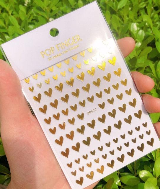 Stripe Line Nail Sticker Decal Thin Lining Line Art Self-Adhesive Peel Off Silver /Gold /White /Black Gold Stickers Accessories Strip Line Nail Decal Self-Adhesive 3D Wave Decal Decoration Metallic Curve Design Decoration for Women Girls