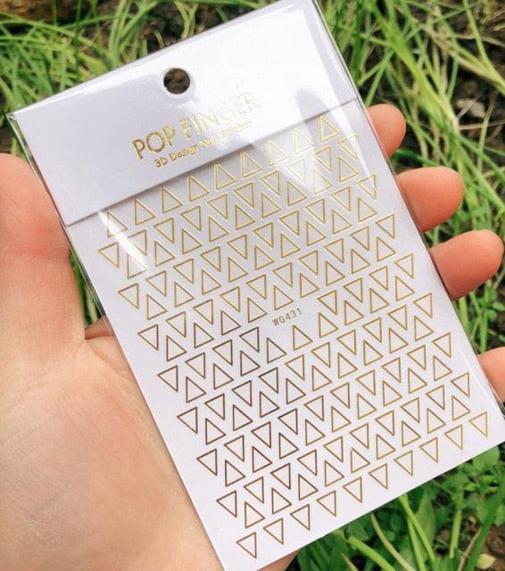 Stripe Line Nail Sticker Decal Thin Lining Line Art Self-Adhesive Peel Off Silver /Gold /White /Black Gold Stickers Accessories Strip Line Nail Decal Self-Adhesive 3D Wave Decal Decoration Metallic Curve Design Decoration for Women Girls