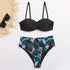 Striped Lace Ruffle Push Up Women Swimsuit Female Swimwear Bra Cup Bikini Set High Cut Bathing Suit Women Two Piece Swimsuits Push Up Bikini Sets Bathing Suits Ruffle Bikini Tops With Bottoms For Teen Girls