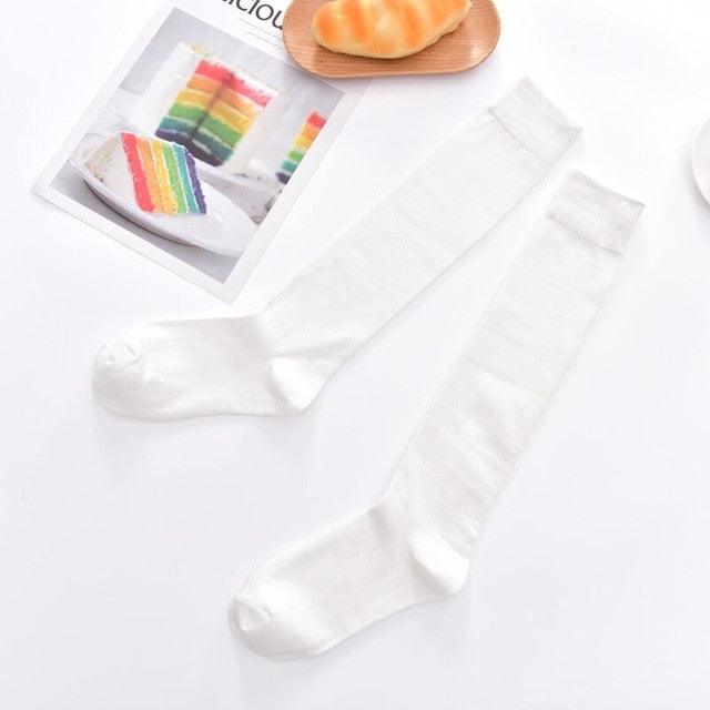 Striped Long Warm Thigh High Stockings Women's Casual Tube Thigh High Socks for School Over Knee High Socks for girls - ALLURELATION - 500, basketball socks, casual socks, cute socks, cycling socks, female socks, footbal socks, long warm socks, school socks, Socks, socks for girls, socks for women, thigh highy socks, tube high socks, warm socks, warm stockings - Stevvex.com