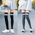 Striped Long Warm Thigh High Stockings Women's Casual Tube Thigh High Socks for School Over Knee High Socks for girls - ALLURELATION - 500, basketball socks, casual socks, cute socks, cycling socks, female socks, footbal socks, long warm socks, school socks, Socks, socks for girls, socks for women, thigh highy socks, tube high socks, warm socks, warm stockings - Stevvex.com