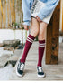 Striped Long Warm Thigh High Stockings Women's Casual Tube Thigh High Socks for School Over Knee High Socks for girls - ALLURELATION - 500, basketball socks, casual socks, cute socks, cycling socks, female socks, footbal socks, long warm socks, school socks, Socks, socks for girls, socks for women, thigh highy socks, tube high socks, warm socks, warm stockings - Stevvex.com