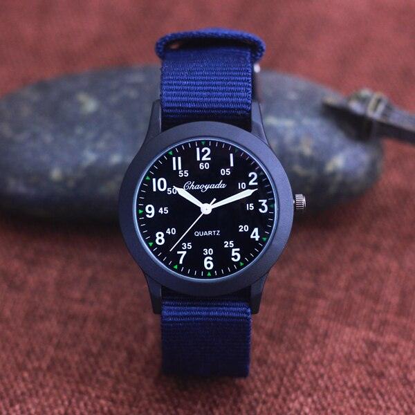 Students Learning Time Quartz Watches Girls Water Resistant Gifts Clock Kids Canvas Fashion Wristwatches Dark Watches For Men Waterproof  Field Outdoor Sport Mens Wristwatch With Nylon Band