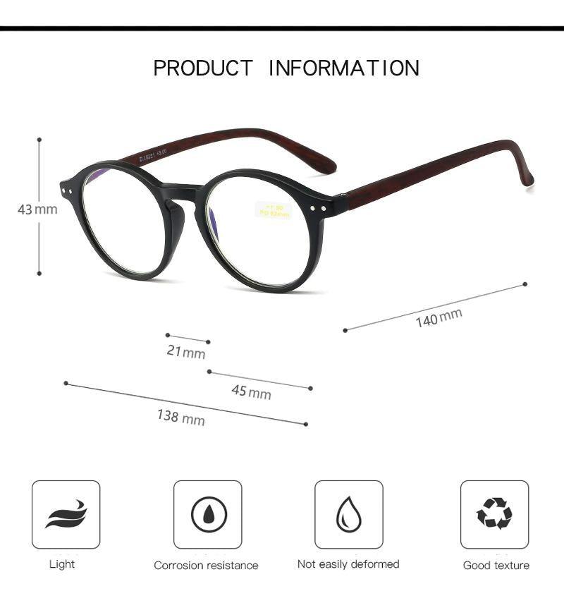 Stylish Design Anti Blue Light Reading Glasses For Women & Men Flexible Frame Spring Hinge Computer Presbyopia Eyewear For Female New Fashionable Sunglasses