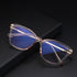 Stylish Eyeglasses Glasses Clear Lens  Blue Light Blocking Glasses Women Men Fashion Cat Eye Glasses Computer Gaming Eyeglasses Eye Protection Eyewear