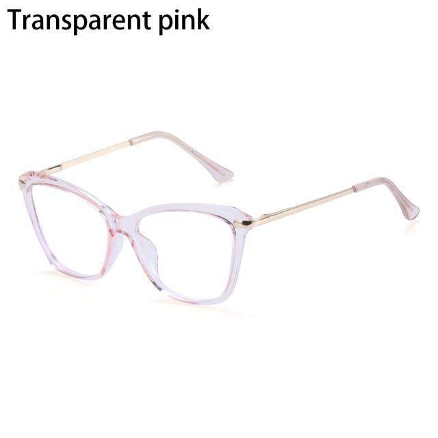 Stylish Eyeglasses Glasses Clear Lens  Blue Light Blocking Glasses Women Men Fashion Cat Eye Glasses Computer Gaming Eyeglasses Eye Protection Eyewear