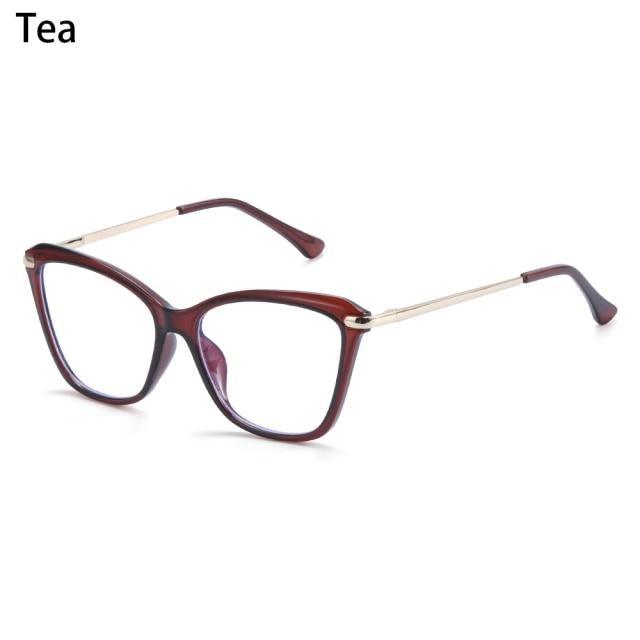 Stylish Eyeglasses Glasses Clear Lens  Blue Light Blocking Glasses Women Men Fashion Cat Eye Glasses Computer Gaming Eyeglasses Eye Protection Eyewear