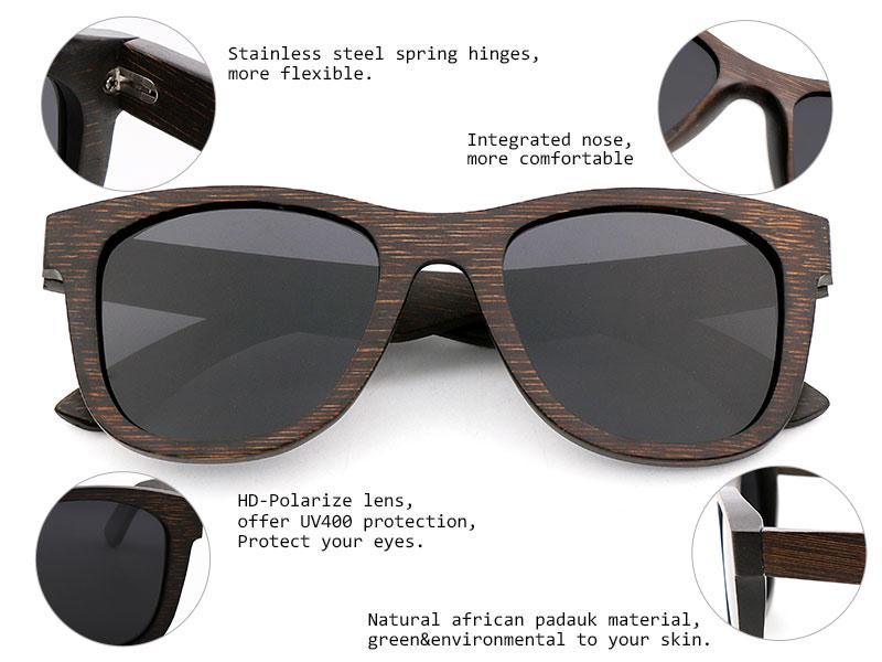 Stylish  Fashion Frame New Trendy Leg Pattern Fashion Sunglasses for Women Polarized Driving Anti Glare  For Men and Women Driving Wooden Sunglasses