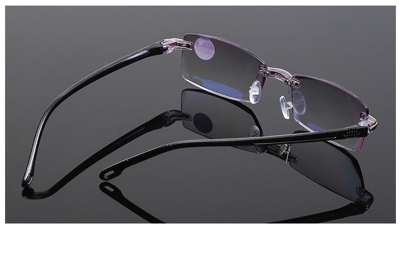 Stylish Fashionable  Blue Light Blocking Rimless Reading Glasses Women Men Simple Modern Square Frameless Diopters Glasses Frameless Reading Glasses Blue Light Blocking Rimless Computer Reader Lightweight Anti Glare Filter Eyeglasses