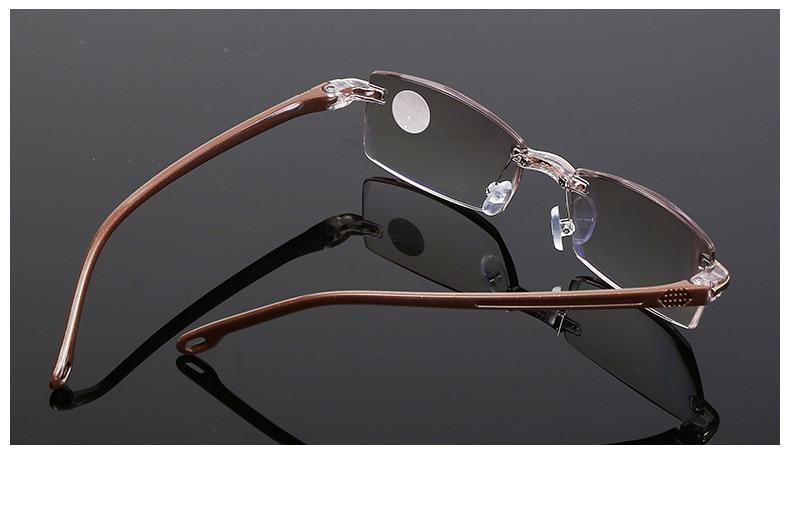 Stylish Fashionable  Blue Light Blocking Rimless Reading Glasses Women Men Simple Modern Square Frameless Diopters Glasses Frameless Reading Glasses Blue Light Blocking Rimless Computer Reader Lightweight Anti Glare Filter Eyeglasses