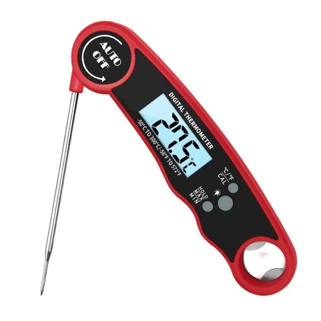 Stylish Instant Read Meat Thermometer Waterproof Ultra Fast Digital Food Water Milk Thermometer With Backlight & Calibration Digital Food Probe for Kitchen Outdoor Grilling And BBQ