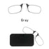 Stylish Polarized Legless Clamp Nose Reading Lightweight Glasses For Men And Women Unique Design  Portable Glasses Case Can Be Attached To The Mobile Phone Case Anti Blue Light Glasses ectangular Reading Glasses