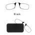 Stylish Polarized Legless Clamp Nose Reading Lightweight Glasses For Men And Women Unique Design  Portable Glasses Case Can Be Attached To The Mobile Phone Case Anti Blue Light Glasses ectangular Reading Glasses