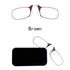 Stylish Polarized Legless Clamp Nose Reading Lightweight Glasses For Men And Women Unique Design  Portable Glasses Case Can Be Attached To The Mobile Phone Case Anti Blue Light Glasses ectangular Reading Glasses