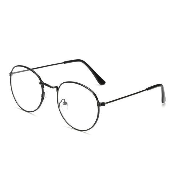 Stylish  Reading Glasses With  Metal Round Frame For  Men & Women Blue Light Blocking Glasses for Women Men Round Metal Frame Clear Lens Computer Eyeglasses