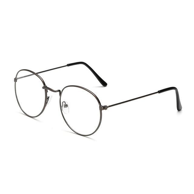 Stylish  Reading Glasses With  Metal Round Frame For  Men & Women Blue Light Blocking Glasses for Women Men Round Metal Frame Clear Lens Computer Eyeglasses