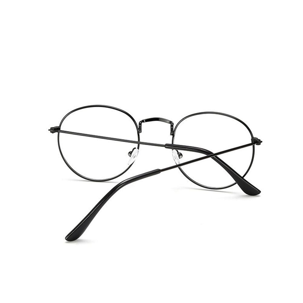 Stylish  Reading Glasses With  Metal Round Frame For  Men & Women Blue Light Blocking Glasses for Women Men Round Metal Frame Clear Lens Computer Eyeglasses