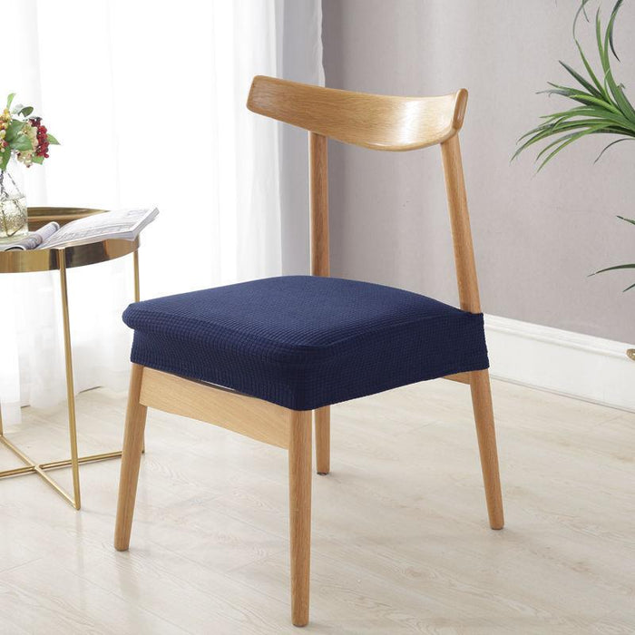 Stylish Waterproof Stretch Chair Seat Cover Elastic Seat Covers For Dining Room Chairs Home Simple Seat Covers For Chairs Soft Removable Dining Chair Slipcovers Stretch Solid Chair Covers Protectors for Dining Room Kitchen Chairs