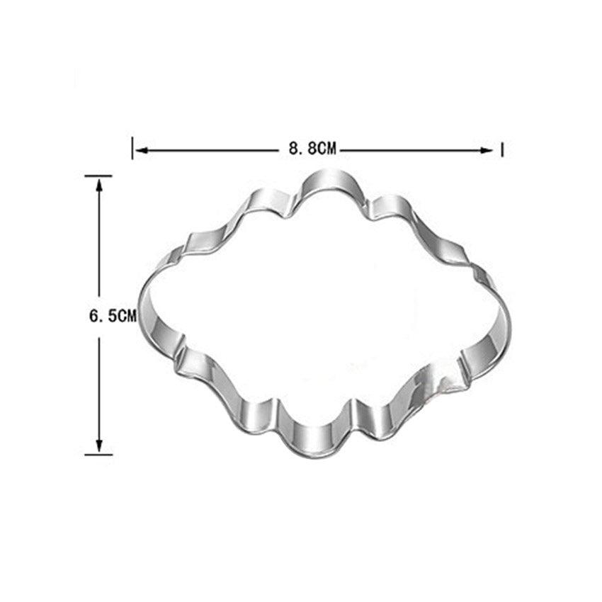 Sugar Biscuit Mold 3Pcs Plaque Cutter Cookies Frame Cake Oval Square Rectangle Fancy Stainless Cookie Mold Plaque Frame Cookie Cutter Set Square Frame Fancy Oval Rectangle And Photo Plaques Frame Fondant Cutters