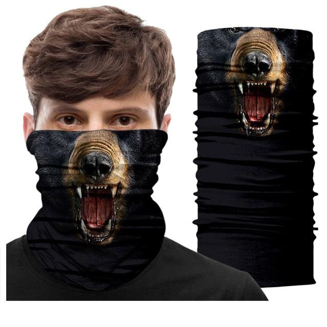 Summer Animal Bandana Neck Gaiter Tube Scarf Buff Party Halloween Half Mask Face Shield Sport Headband Balaclava Seamless Magic Head Scarf Breathable Bandana Turban Outdoor Hiking Quick-Dry Sweat Absorbing Scarves Multifunction Beanie Hat