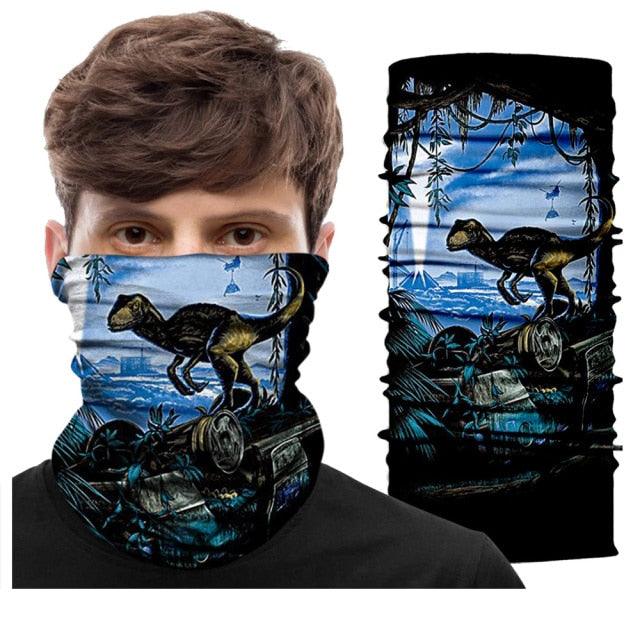 Summer Animal Bandana Neck Gaiter Tube Scarf Buff Party Halloween Half Mask Face Shield Sport Headband Balaclava Seamless Magic Head Scarf Breathable Bandana Turban Outdoor Hiking Quick-Dry Sweat Absorbing Scarves Multifunction Beanie Hat