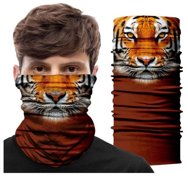 Summer Animal Bandana Neck Gaiter Tube Scarf Buff Party Halloween Half Mask Face Shield Sport Headband Balaclava Seamless Magic Head Scarf Breathable Bandana Turban Outdoor Hiking Quick-Dry Sweat Absorbing Scarves Multifunction Beanie Hat