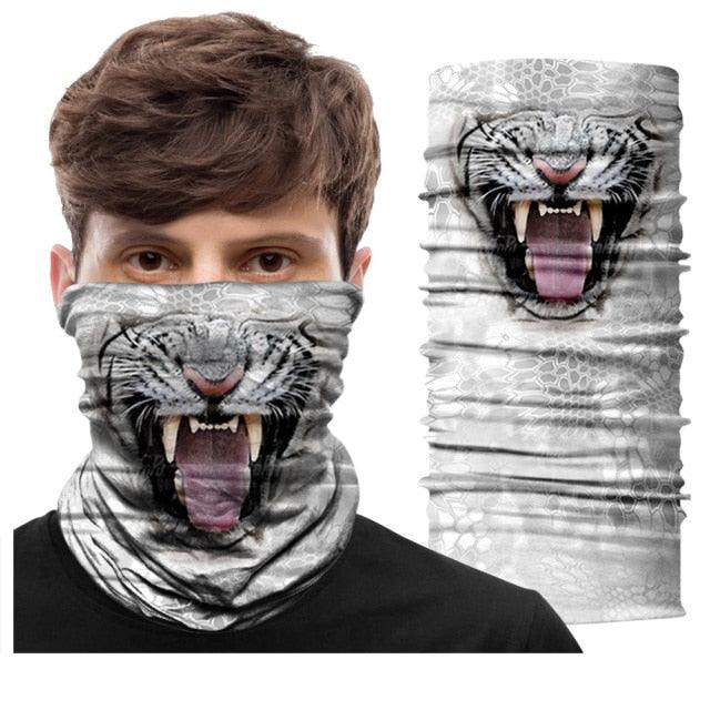 Summer Animal Bandana Neck Gaiter Tube Scarf Buff Party Halloween Half Mask Face Shield Sport Headband Balaclava Seamless Magic Head Scarf Breathable Bandana Turban Outdoor Hiking Quick-Dry Sweat Absorbing Scarves Multifunction Beanie Hat