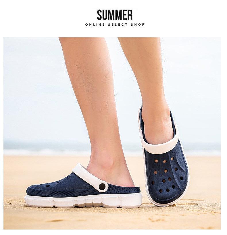 Summer Beach Flip Flops Slippers Shoes Men's Non Slip Antiwear Shoes Home Slippers Classic Breathable Summer Sandals Slip On Slide Lightweight Slippers Beach Clogs