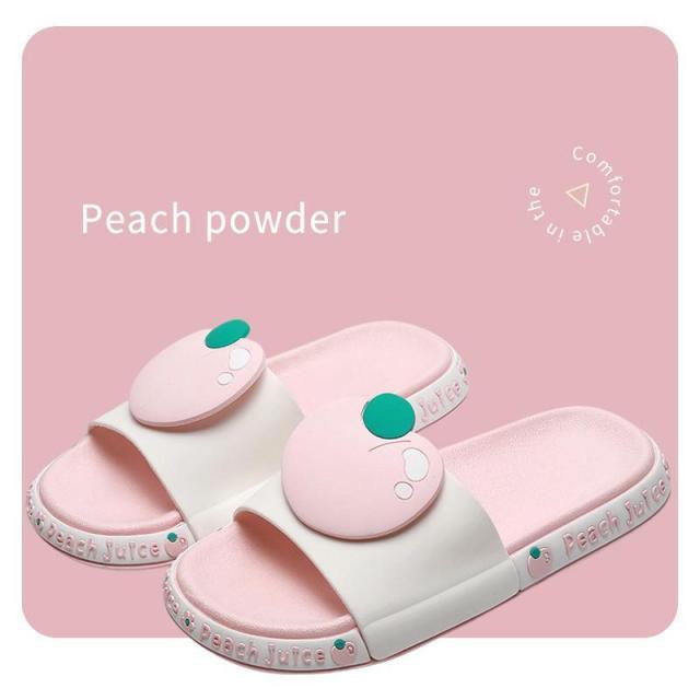 Summer Beach Slides Women Men Casual Slippers Fruits Thick Soled Sandals Girls Bathroom Shoes Girls Water Shoes Cute Lightweight Fruit Slippers Beach Pool Indoor Outdoor Flip Flops