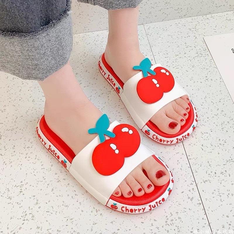 Summer Beach Slides Women Men Casual Slippers Fruits Thick Soled Sandals Girls Bathroom Shoes Girls Water Shoes Cute Lightweight Fruit Slippers Beach Pool Indoor Outdoor Flip Flops