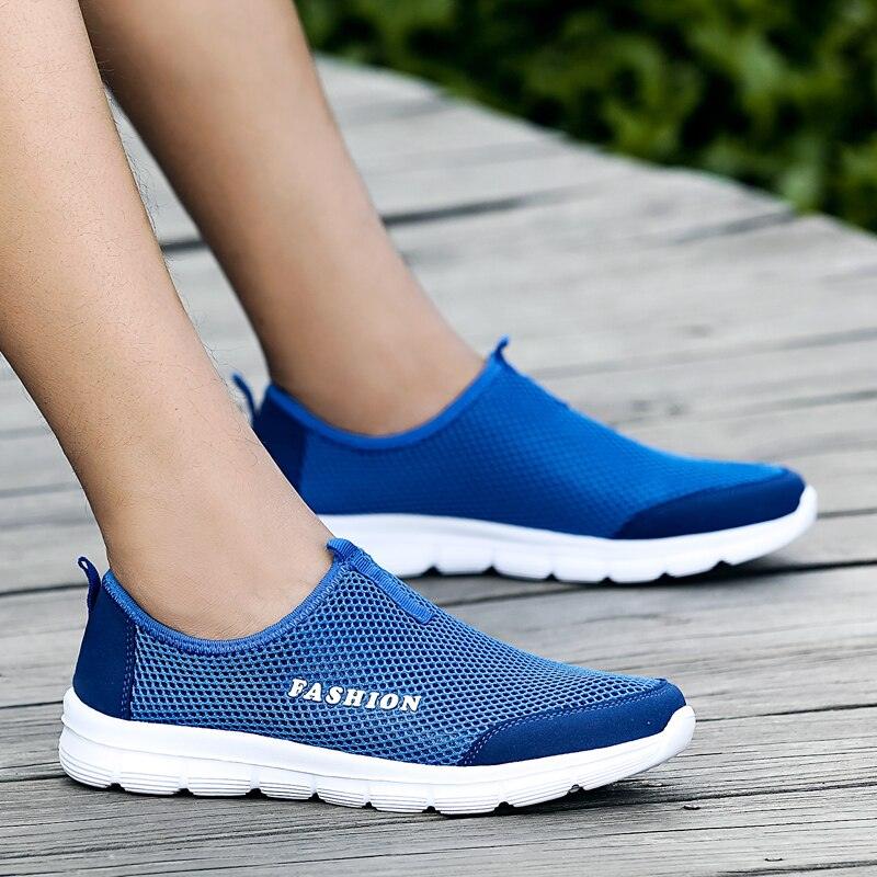 Summer Breathable Comfortable Mesh Running Mens Shoes Trainers Walking Outdoor Sport Men Sneakers Running Shoes Ultra Lightweight Breathable Walking Shoes Non Slip Athletic Fashion Sneakers