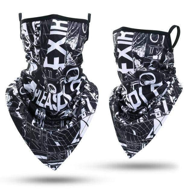 Summer Breathable Mesh Skull Hunting Cycling Bandana Sport Half Face Cover Mask Running Hiking Skiing Triangle Neck Warmer Scarf Motorcycle Protect Cycling Face Mask Anti-UV Neck Hood Half Face Breathable Dustproof Headband Triangle Sport Scarf