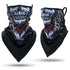 Summer Breathable Mesh Skull Hunting Cycling Bandana Sport Half Face Cover Mask Running Hiking Skiing Triangle Neck Warmer Scarf Motorcycle Protect Cycling Face Mask Anti-UV Neck Hood Half Face Breathable Dustproof Headband Triangle Sport Scarf