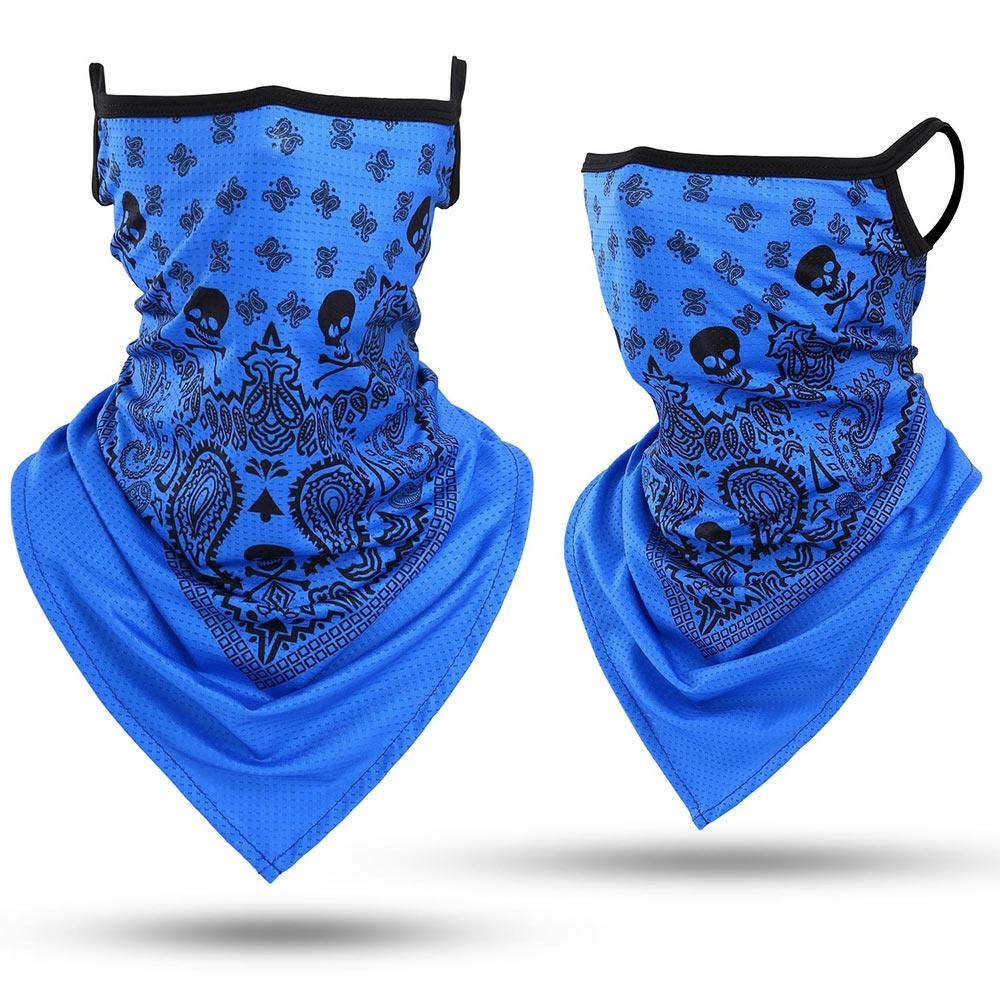 Summer Breathable Mesh Skull Hunting Cycling Bandana Sport Half Face Cover Mask Running Hiking Skiing Triangle Neck Warmer Scarf Motorcycle Protect Cycling Face Mask Anti-UV Neck Hood Half Face Breathable Dustproof Headband Triangle Sport Scarf